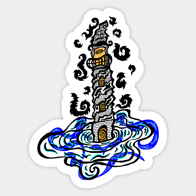 The Lighthouse of Madness Sticker by mm92